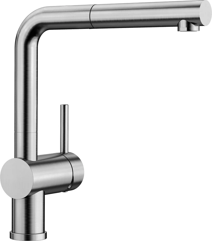 BLANCO 517184 Linus-S, Kitchen Mixer Tap With Pull-out Spout, High Pressure, Brushed Stainless Steel