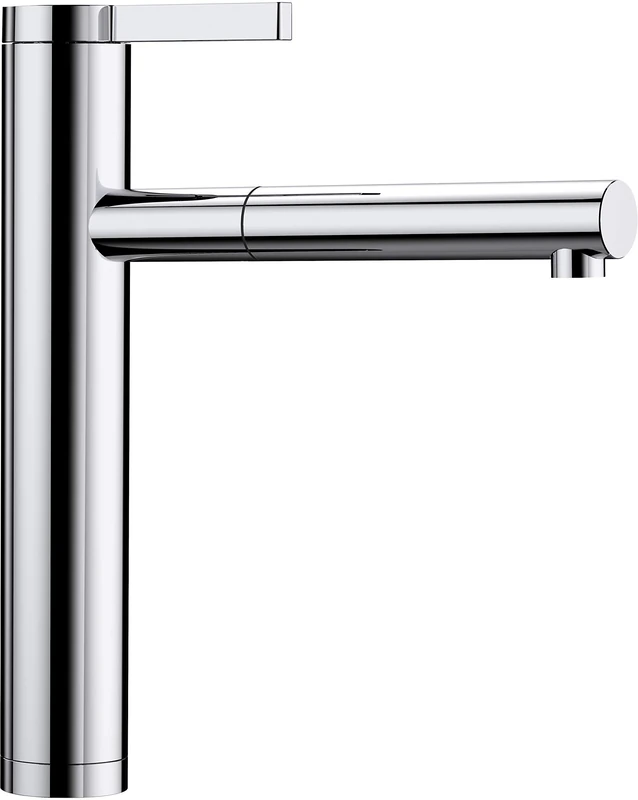 BLANCO LINEE-S | Kitchen Mixer tap in Chrome | High-Pressure | with Pull-Out Hose | Non-Return Valve | Ceramic Cartridge | Assured Water Quality & Water-Saving | [4.6x24.8x28.1 cm]