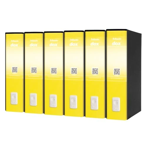 Rexel DOX A4 Ring Binder 2 Lever Folder Foolscap Yellow