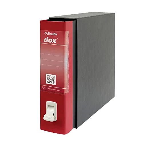 Esselte DOX 2 Lever Arch File Protocol D8, A4, Red, Pack of 6
