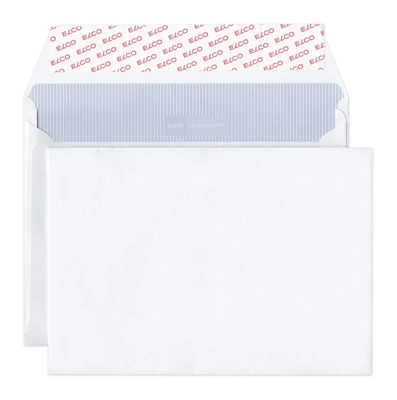 ELCO Documento, Envelope with Side Folds, B5 (176 x 250 mm), Without Window, self-Adhesive Closure, 120g/m2, FSC Mix, White, Box á 250 envelopes