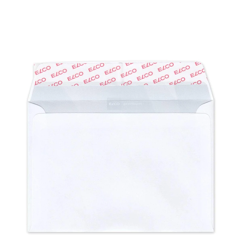 ELCO Premium Envelope, B6 (125 x 176 mm), Without Window, Adhesive Closure, 100g/m2, FSC Mix, White, Box á 500 envelopes