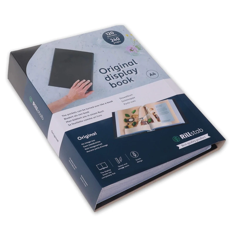 Rillstab Original Display Book - 120 Pockets - A4 Black Rl9904