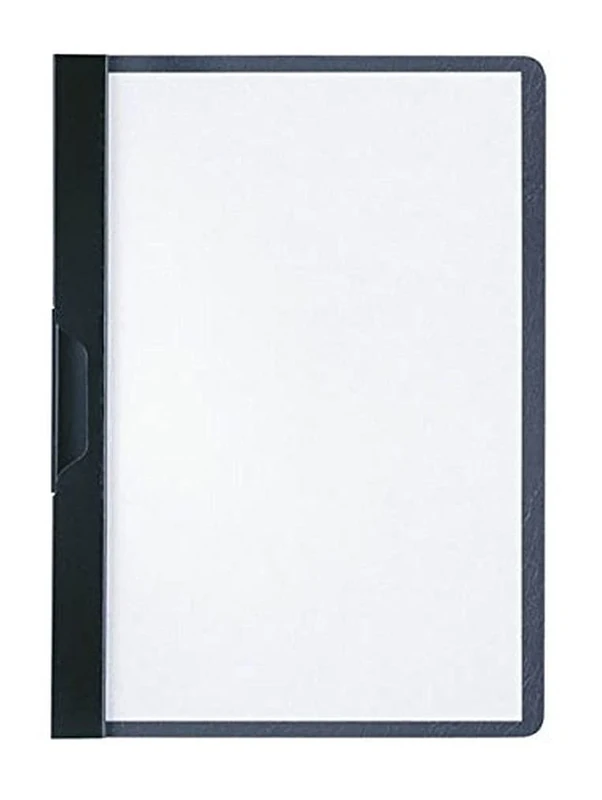 Durable 221701 Clip Folder DuraClip A5, Hard Foil, Up to 30 Sheets A5, Black, Pack of 25