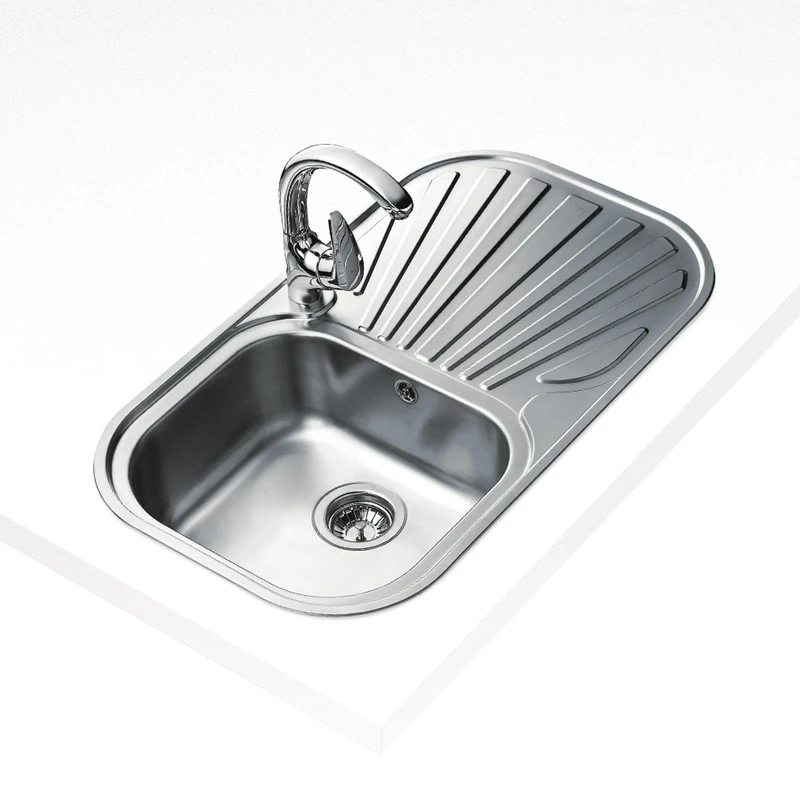 Teka STYLO 1C 1E Stainless steel bucket and drainer, right version