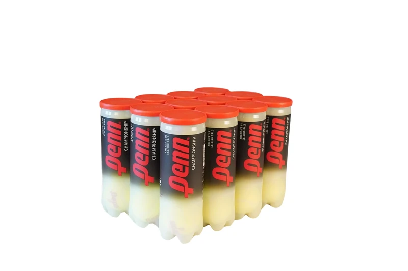 Penn Championship Tennis Balls - Regular Duty Felt Pressurized Tennis Balls - 12 Cans, 36 Balls