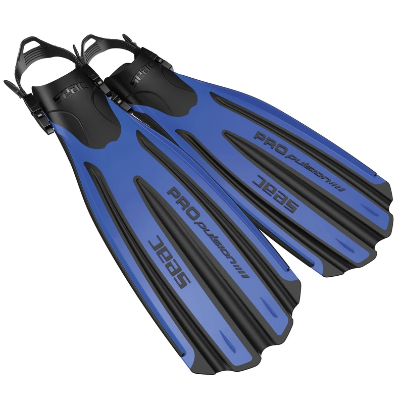 SEAC Propulsion, Diving Fins with Adjustable Strap, Made in Italy, blue,6.5/8.5UK