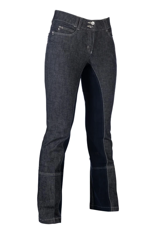 HKM SPORTS EQUIPMENT Women's Jodhpur-Miss Blink-1/1 Alos Besatz6169 Trouser, Denim Blue/Dark Blue, 158