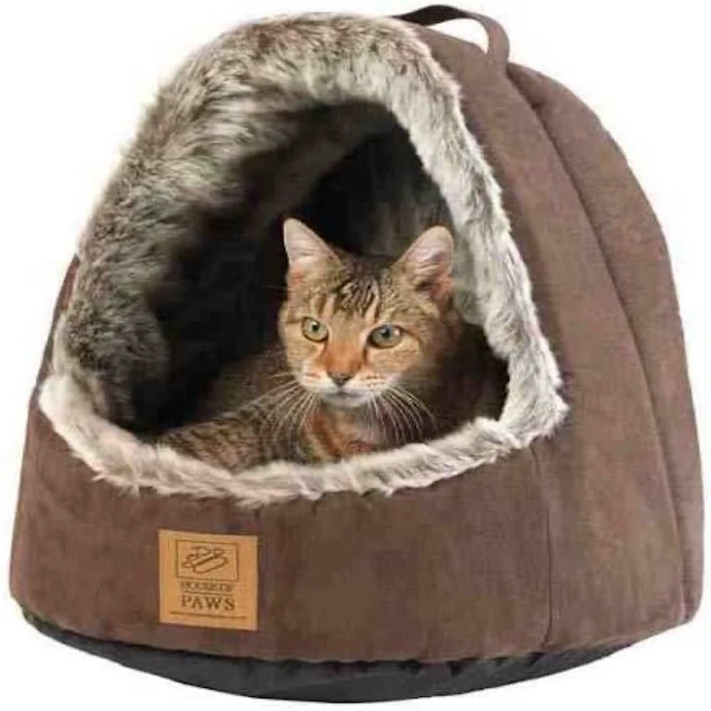 House of Paws Hooded Artic Cat Bed - Image 1