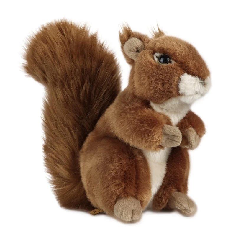Keycraft Living Nature Squirrel Soft Toy - 17cm Realistic Plush
