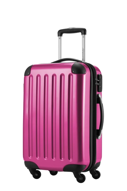 HAUPTSTADTKOFFER® · Hard-Side Cabin Luggage Magenta high Gloss · Dimension ca. 55 x 35 x 20 cm + 4 cm Volume Expansion · max. 45 Liter Filling Volume