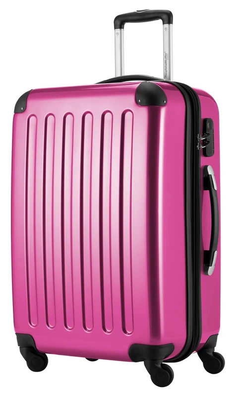 HAUPTSTADTKOFFER® · Hard-Side Suitcase Magenta high Gloss · Dimension ca. 63 x 42 x 28 cm + 4 cm Volume Expansion · max. 87 Liter Filling Volume