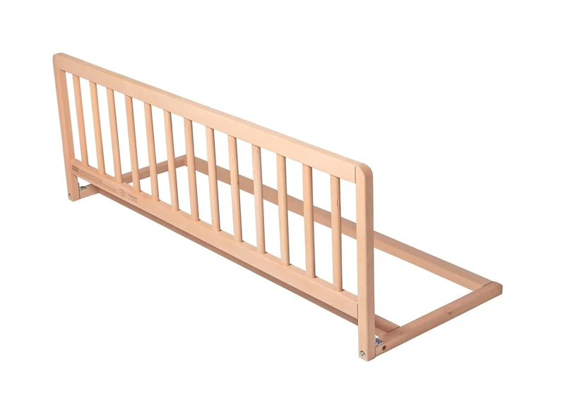 Safetots Wooden Bed Guard, Natural, 38cm High x 110cm Wide, Toddler Bedrail for Safety, Secure Child Bed Rail, Pre-Assembled, Easy Installation