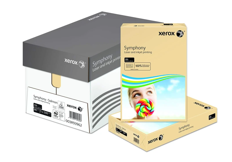 xerox A4 160 GSM Symphony Printer Paper Box - Salmon