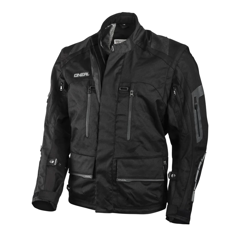 O'NEAL | Motorcycle-Jacket | Enduro Motocross | Water repellent outer material, protector pockets on back, elbows and shoulders | Baja Racing Jacket | Adult | Black | Size XL