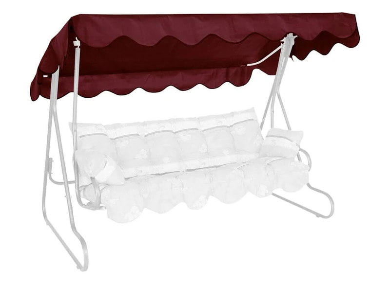 Angerer canopy for garden swing polyethylene 210 x 145 cm, colour Red (swing not included) - Image 1