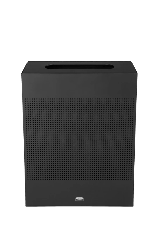 Rubbermaid Commercial Products Silhouettes Large Rectangle Waste Container 85 Litre Black FGSR18EPLTBK
