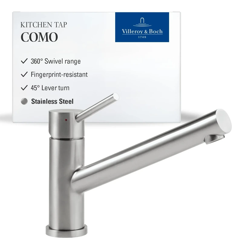 Villeroy & Boch Kitchen Sink tap, Solid Stainless Steel