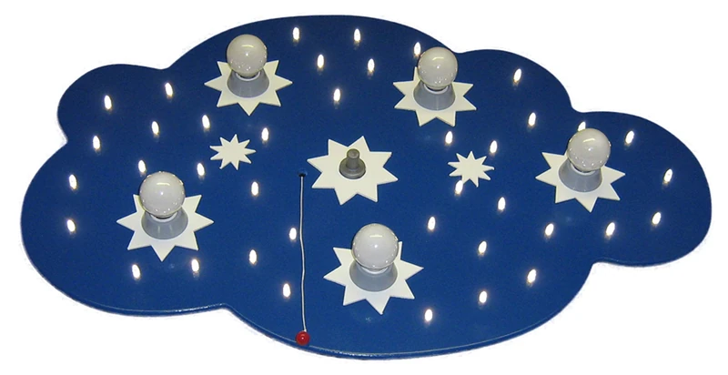 Elobra Ceiling Light Star Flower Dark Blue 124215