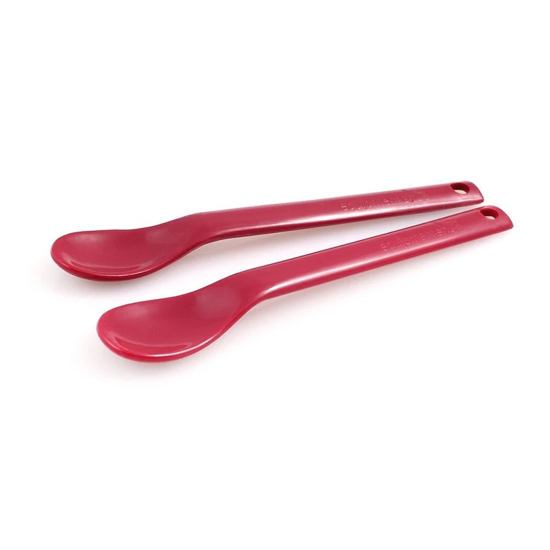HOMECRAFT Maroon Spoons – Adaptive Feeding Utensils for Oral Hypersensitivity, Tongue Thrust & Poor Lip Closure – Narrow, Shallow Bowl – Large Size, Pack of 10 - Image 1