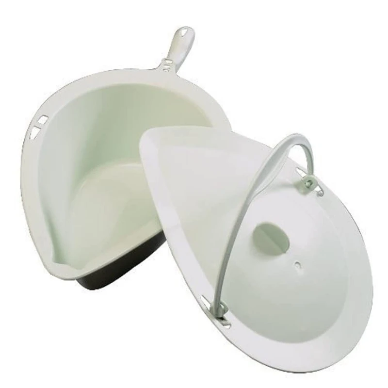 ETAC Clean Wheeled Shower Commode Chair, Commode Pan and Lid, Green, Bathroom Chair for Mobility and Convenience, Hygienic Bathroom Aid for Elderly, Handicapped, and Disabled Users