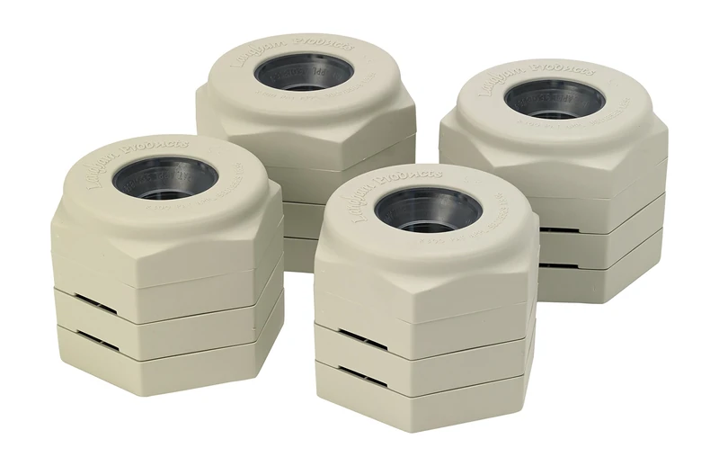 HOMECRAFT LANGHAM 4.3 to 6.5 cm Grip On Height Adjustable Furniture Raisers - Set of 4 (Eligible for VAT relief in the UK)