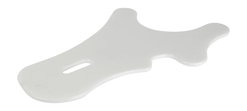 Therafin Commode Transfer Board, 1/2" Thick White Plastic, Buff-Sanded for Clothed Transfers, Striate-Sanded for Wet & Bare Skin Transfers, Ideal for Chair-to-Commode Transfers, Max User Weight 182kg