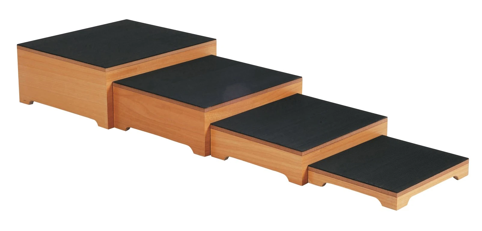 Nesting Step Stools, Set of 4, Wooden, Non-slip Surface, Easy Storage, Wipe Clean, Body Mechanics & Posture, Standing or Seated, PT for All Ages, (Eligible for VAT relief in the UK)