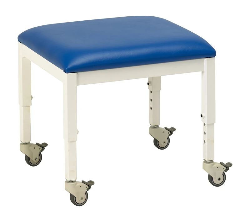 Homecraft Height Adjustable Mobile Therapy Stool, Designed for therapists, teachers and parents, Padded seat, Durable vinyl, Aid for interaction with children, (Eligible for VAT relief in the UK)