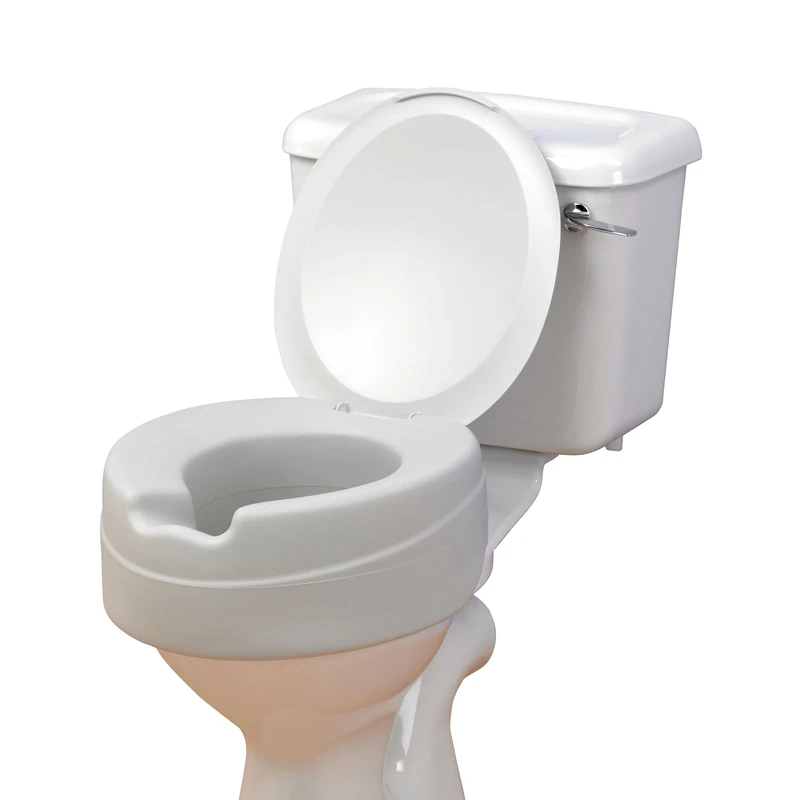 Homecraft Comfy Foam Raised Toilet Seat with Lid, Elevated Toilet Seat, Portable Assistance Seat for Disabled & Elderly