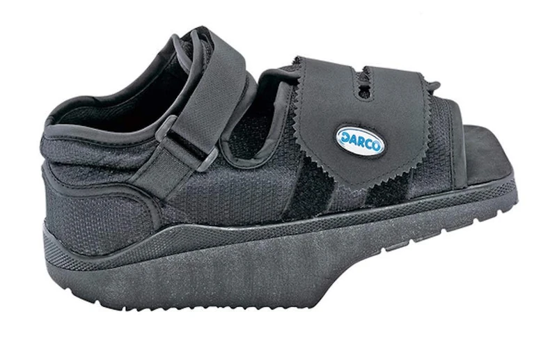Darco Orthowedge Shoe, Orthapaedic Shoe, For Injury and Recovery, Rehabilitation and Physio, Black, X-Small - Image 1
