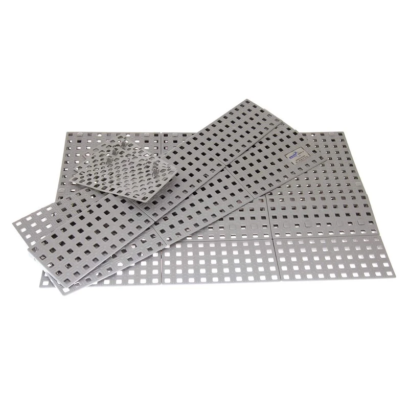 Performance Health Modular Ramp Kit, 75cm x 75cm x 1.44cm, Silver, Composite, Overcomes Thresholds Up to 15cm, 1000kg Load Capacity