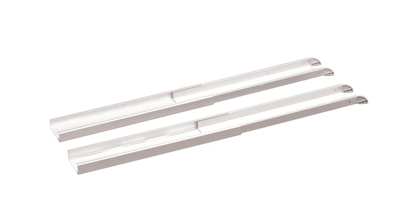 Axcess Lightweight Telescopic Ramps, Lightweight and Portable, Featuring Molded Plastic Inserts for Secure Placement on Steps or Vehicle Rear, 2000mm (78¾"), 1170mm (46")