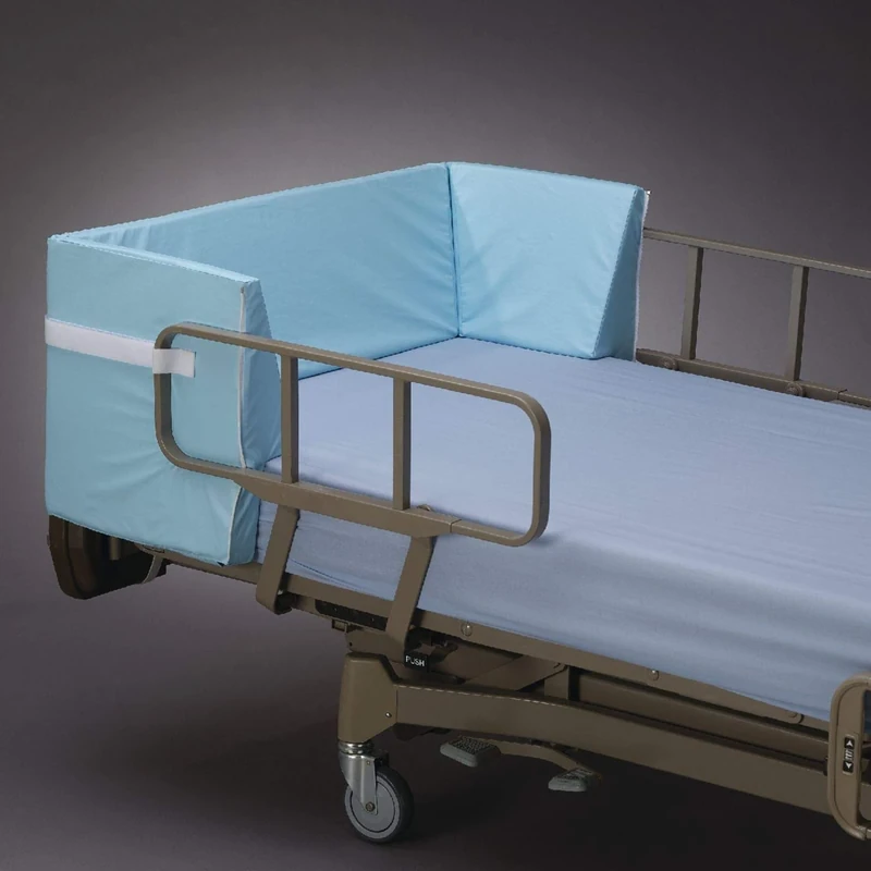 Cot Sides Posey Horseshoe Wedge, Fall Prevention Aid, Soft Durable Foam Bed Wedge, Wipe Clean Vinyl Material, Entrapment in the Headboard, Footboard, or Side Rails, Rises 250mm Above Mattress