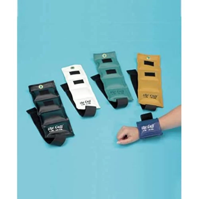 Cuff Weights, Colour-Coded Cuff Weights with Contoured Design for Comfortable Fit on Wrist or Ankle, Ideal for Strength Training and Rehabilitation, Black, 3kg