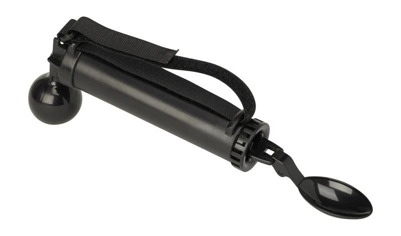 Homecraft Steady Adult Handle, Utensil with Strap, Levels Bowl, Avoids Spills, Limited Grasp Silverware