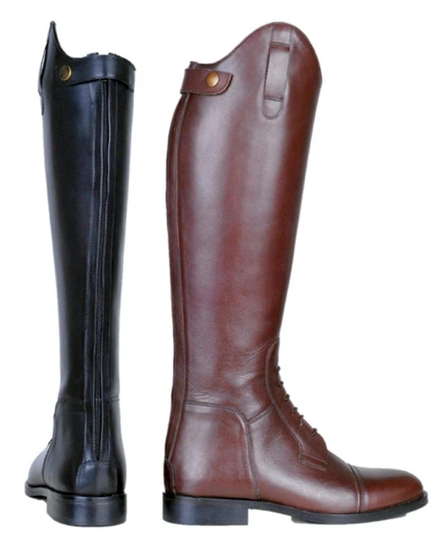 HKM Riding Boots Spain Soft Leather Short/Regular Fitting Black Black Size:38 EU
