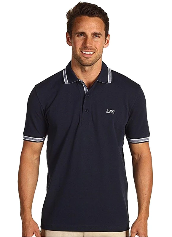 BOSS Men's Paddy Polo Shirt, Navy, S