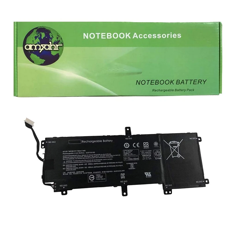 amsahr HPVS03XL-03 11.55 V 4350 mAh Replacement Battery with Stereo Earphone for HP VS03XL/Envy 15-as000