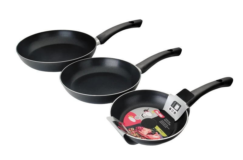 Ibili 405100 Indubasic Aluminum Frying Pan Set (18, 22, 26 cm)