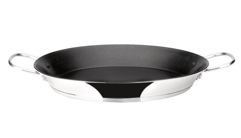 IBILI Bistrot Paella Pan, 28 cm, Stainless Steel, Non-Stick, 2 Servings, Suitable for Induction Hobs
