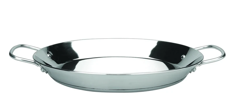 IBILI Premier Paella Pan, 34 cm, Stainless Steel, 6 Servings, Suitable for Induction Hobs