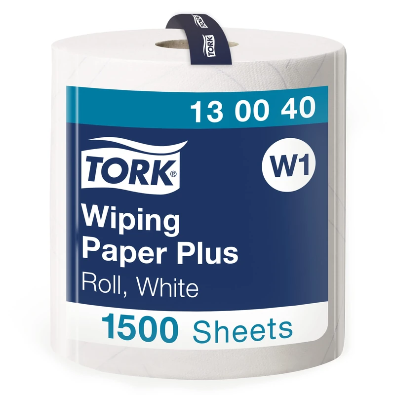 Tork SCA-130040 Performance Wiper Roll Plus, 1500 Sheets, 510m, White