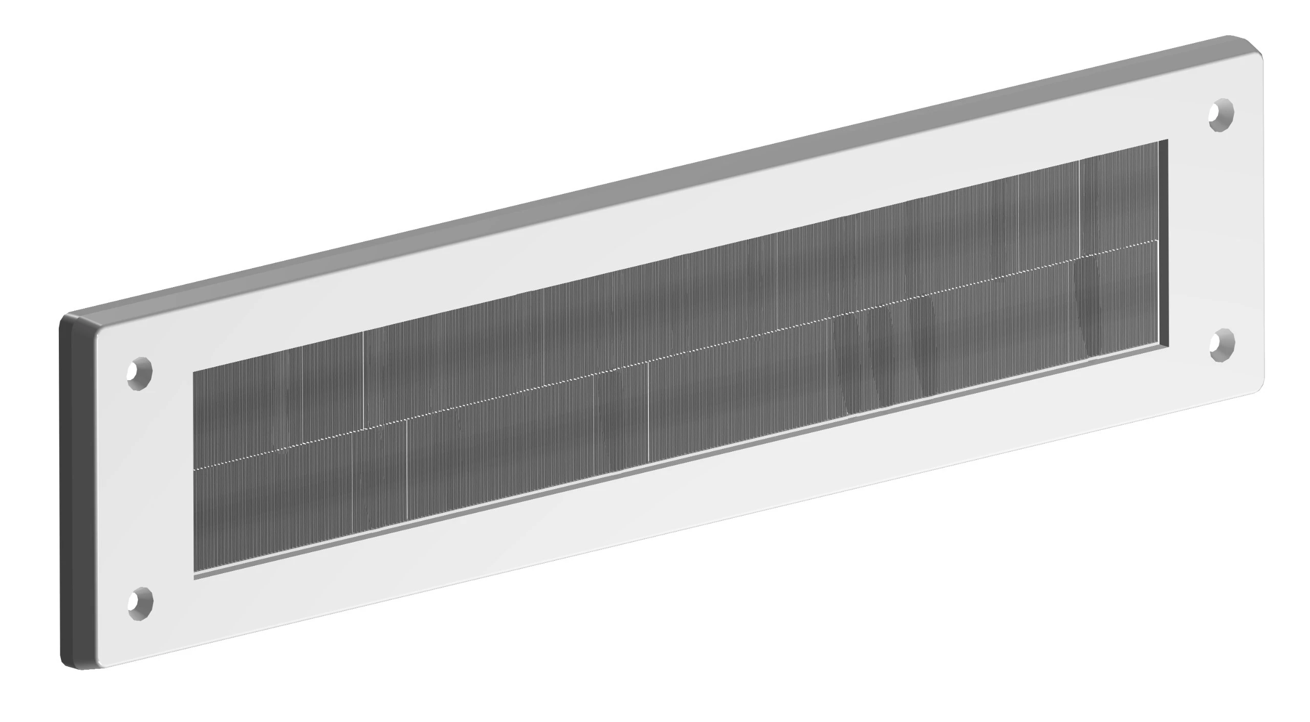 STORMGUARD 06SR0150000W Internal PVC Letter Box Brush Cover-White, Aluminium, External dimentions 335mm x 75mm Aperture 279mm x45mm, White