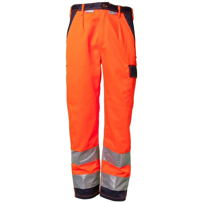 Planam 2016090 Size 90 "High Visible" Trousers - Orange/Marine Blue