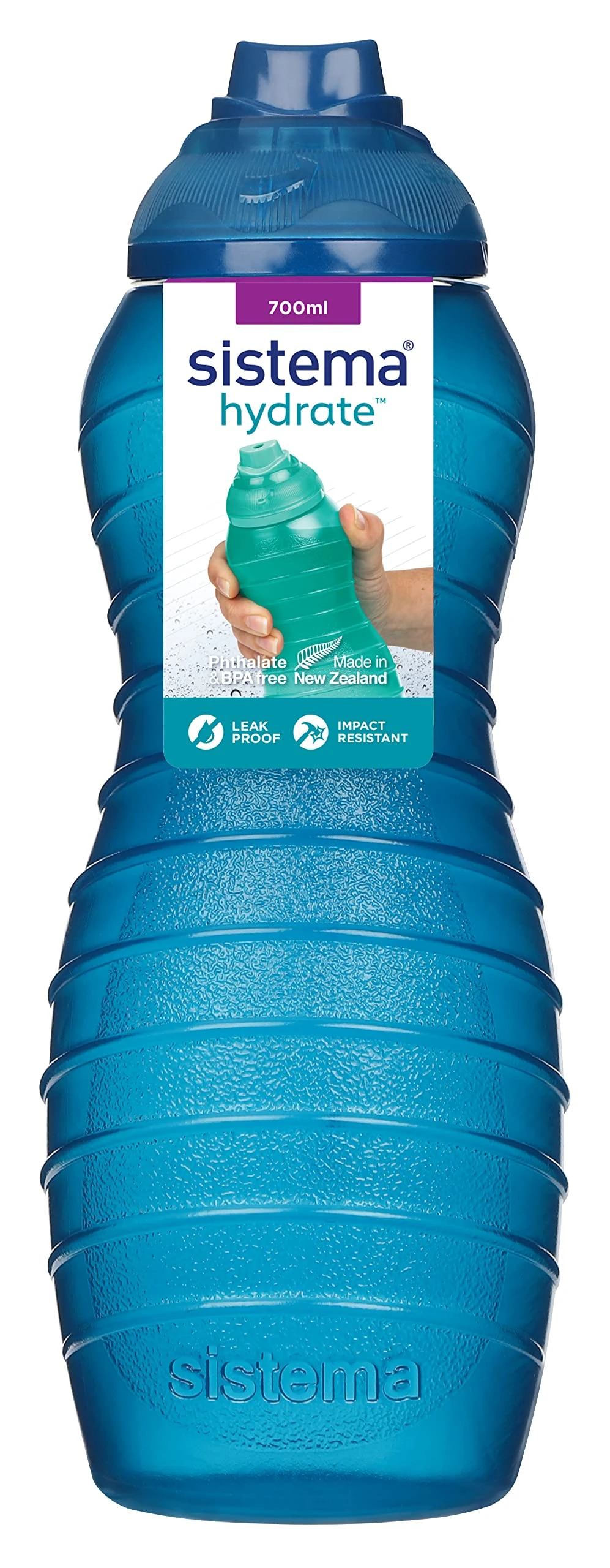 Sistema Twist 'n' Sip Davina Sports Water Bottle | Leakproof Water Bottle | 700 ml | BPA-Free | Assorted Colours