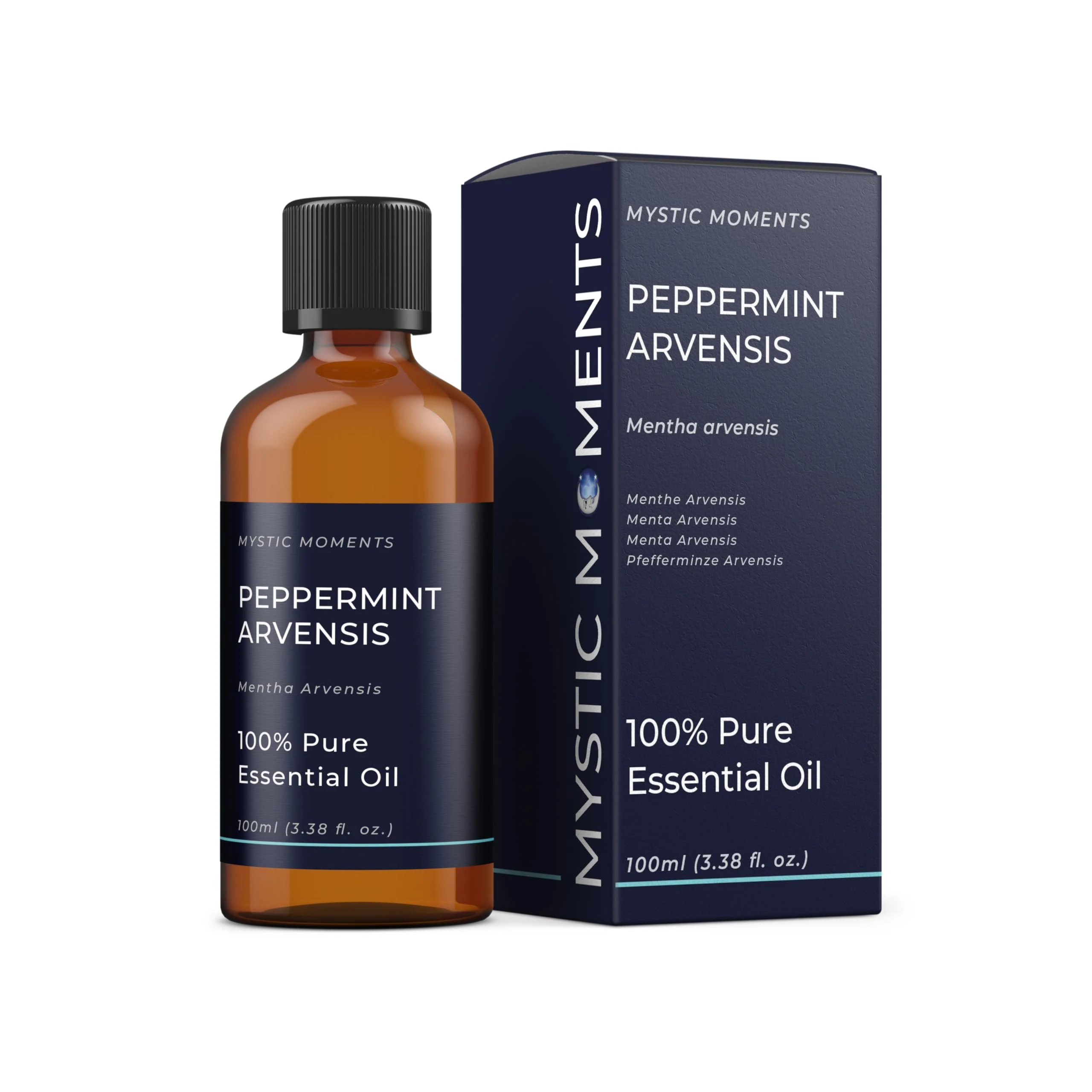 Mystic Moments | Peppermint Arvensis Essential Oil 100ml - Pure & Natural Oil for Diffusers, Aromatherapy & Massage Blends Vegan GMO Free