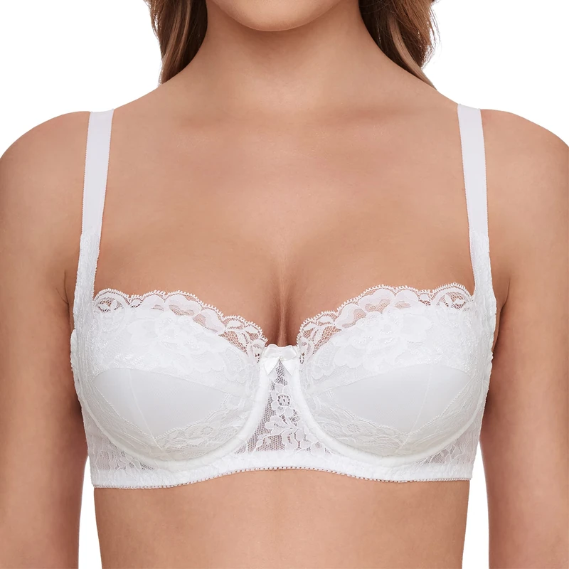 Susa Women's Opaque bra (with underwire), White (003),32E