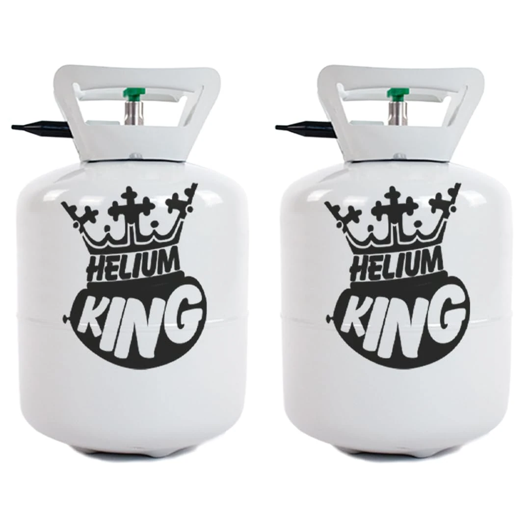 Helium King 2 x Disposable Helium Gas Canister - Fills 100 x 9 Inch Latex Balloons or 36 Foil Balloons - Helium Balloon Gas UK Filled Helium Cylinder for - 2 Canisters in Total