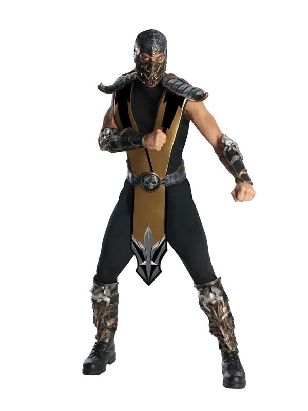 Rubies Official Deluxe Scorpion Mortal Kombat, Adult Fancy Dress Halloween, World Book Day